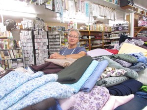 Verna Duke at her Fabulous Fabric Center in Union County